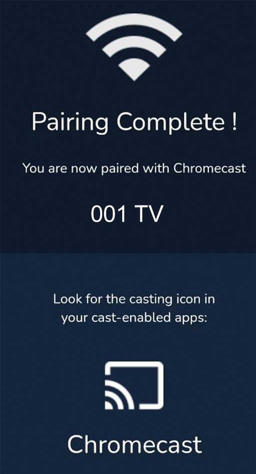 Cast QR Code Screen